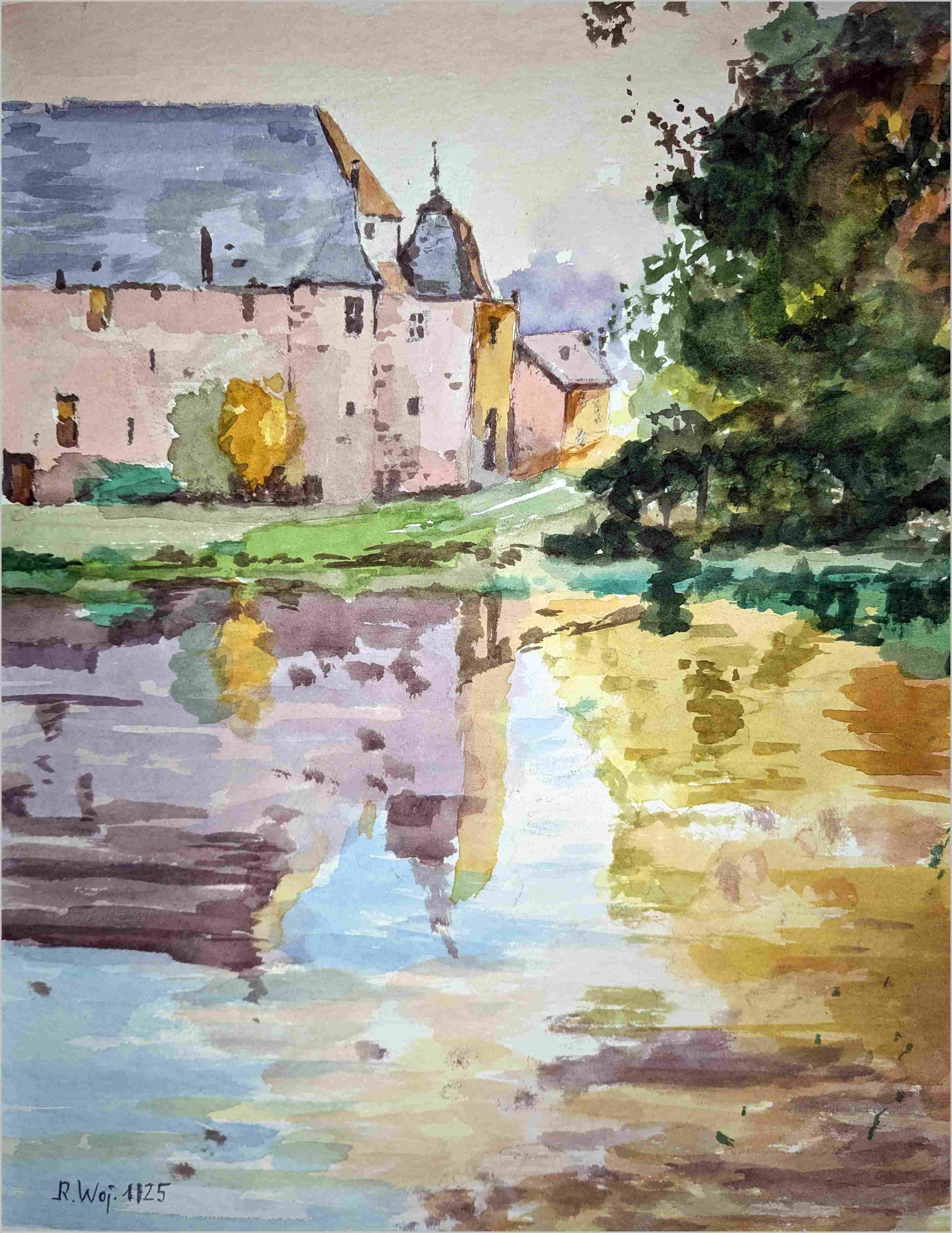   Teich vor alter Stadt